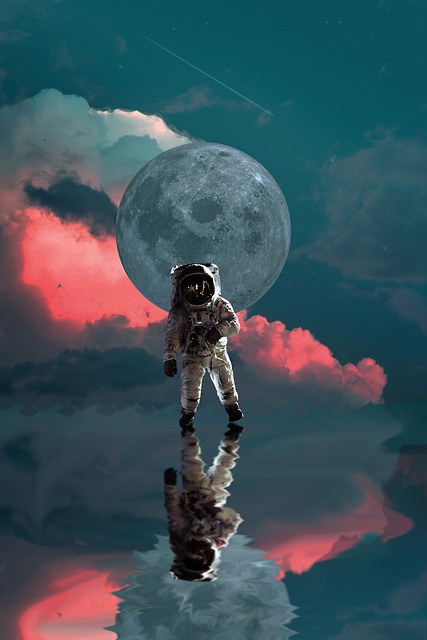 Astronaut on the moon