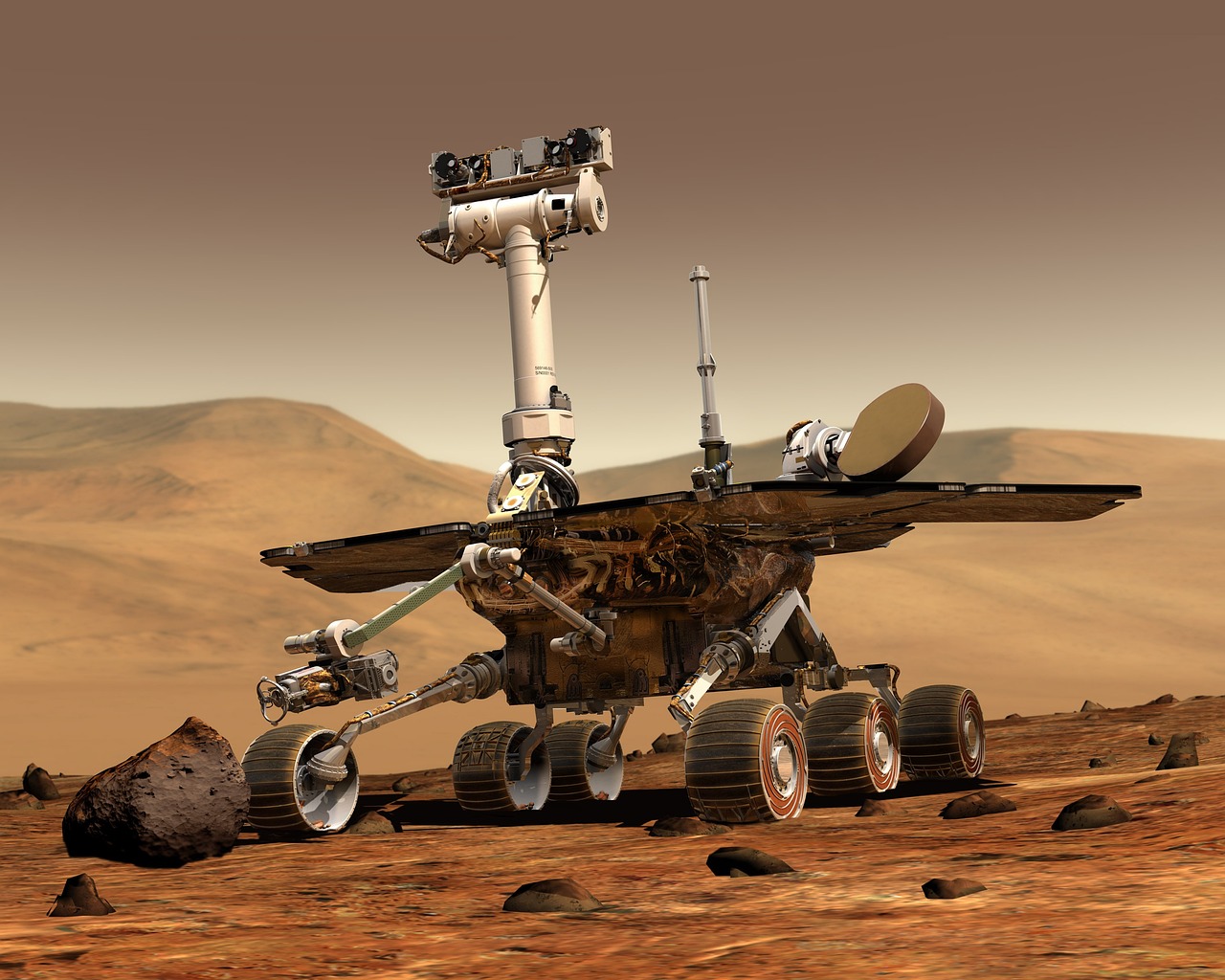 Mars rover representing exploration